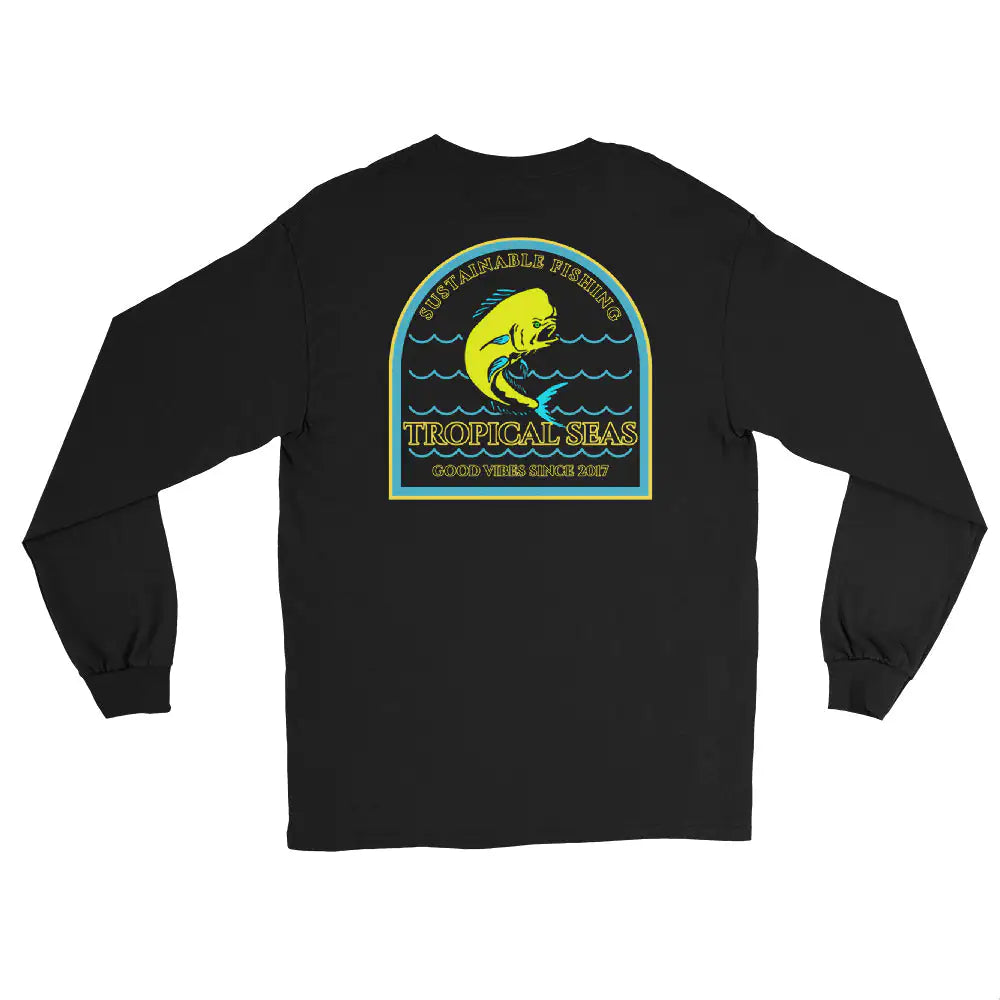 Men's Sustainable Fishing Mahi Mahi Long Sleeve Shirt WEM Support (www.WEM.support)