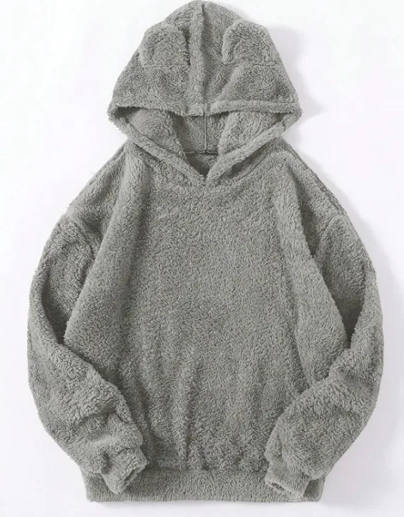 Fluffy Hooded Warm Sweater WEM Support (www.WEM.support)