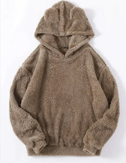 Fluffy Hooded Warm Sweater WEM Support (www.WEM.support)