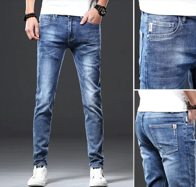 Men's Slim-Fit Casual Jeans WEM Support (www.WEM.support)