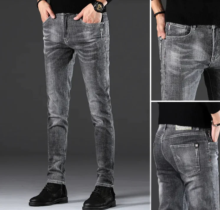 Men's Slim-Fit Casual Jeans WEM Support (www.WEM.support)