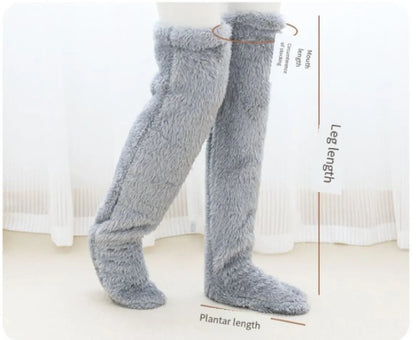 Over Knee High Fuzzy Winter Warm Socks WEM Support (www.WEM.support)