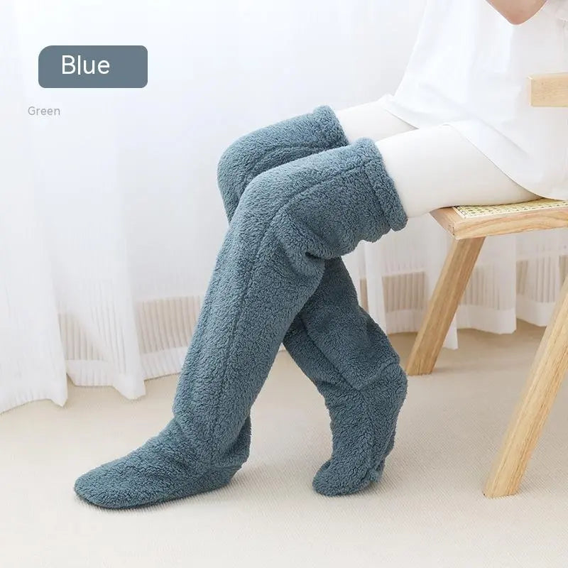 Over Knee High Fuzzy Winter Warm Socks WEM Support (www.WEM.support)