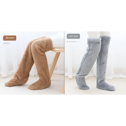 Over Knee High Fuzzy Winter Warm Socks WEM Support (www.WEM.support)