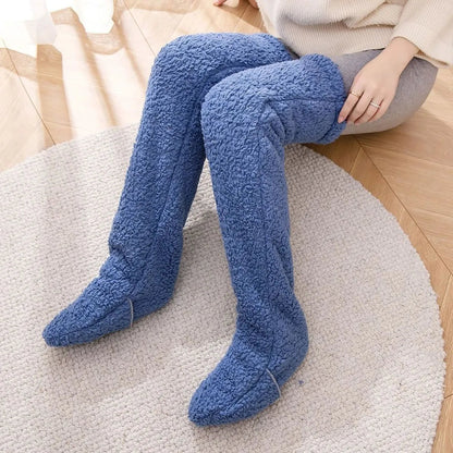 Over Knee High Fuzzy Winter Warm Socks WEM Support (www.WEM.support)