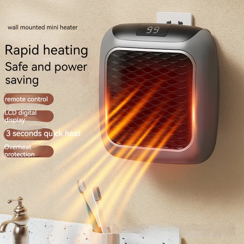 Mini Wall Mounted Fan Heater WEM Support (www.WEM.support)
