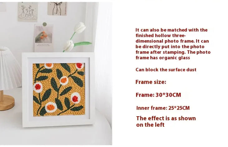 Punch Needle Embroidery Kit with Materials WEM Support (www.WEM.support)