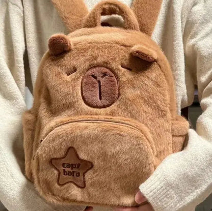 Capybara Plush Little Backpack WEM Support (www.WEM.support)