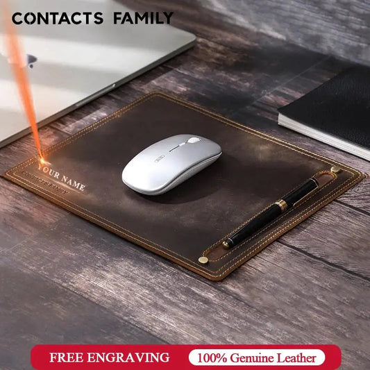 Genuine Leather Mouse Pad WEM Support (www.WEM.support)
