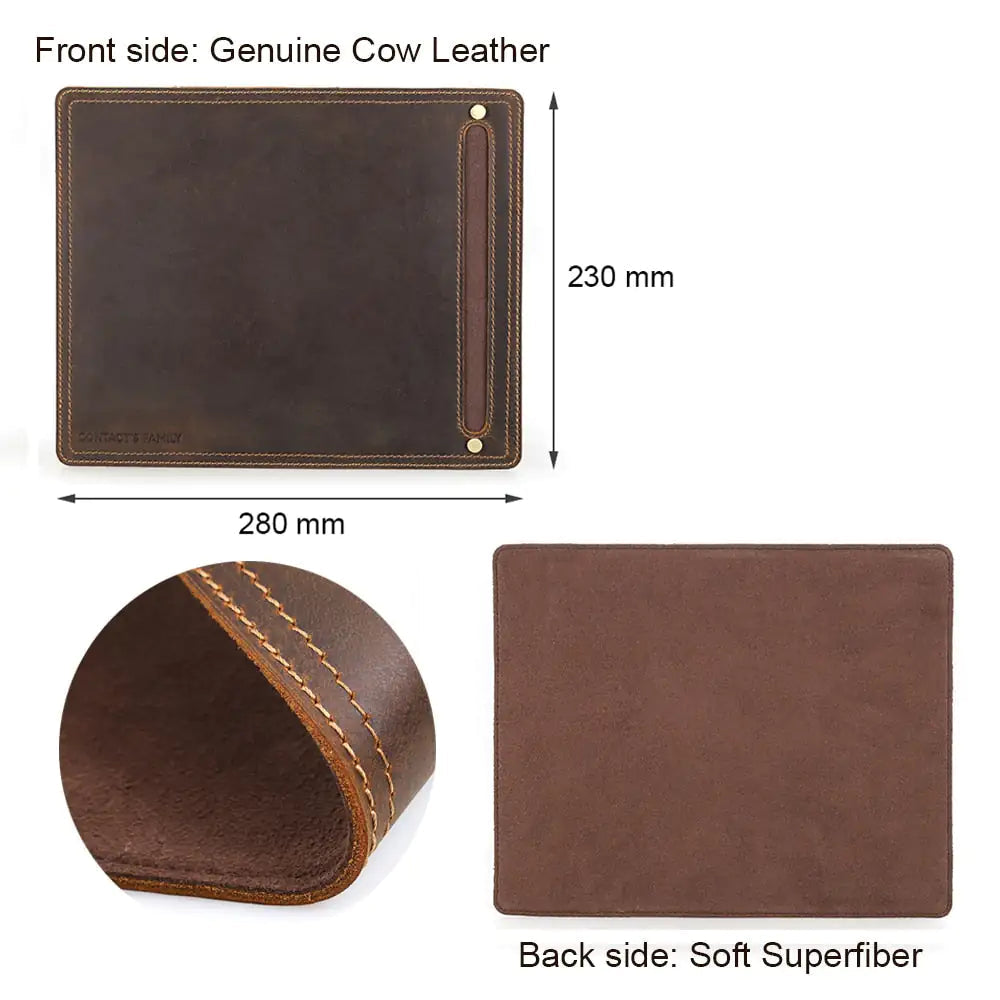 Genuine Leather Mouse Pad WEM Support (www.WEM.support)