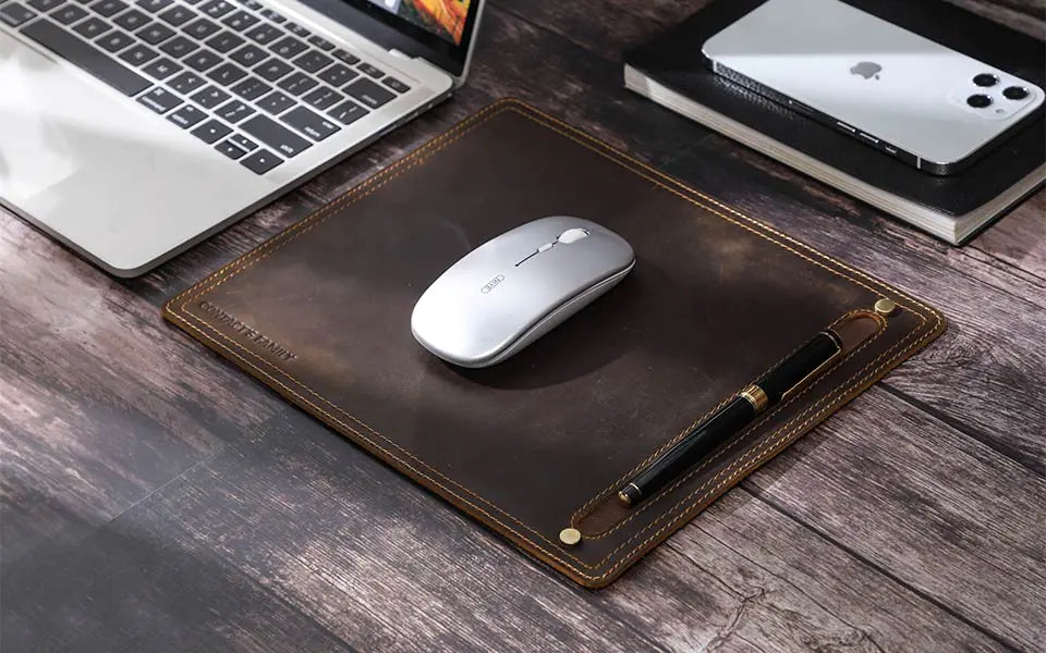 Genuine Leather Mouse Pad WEM Support (www.WEM.support)