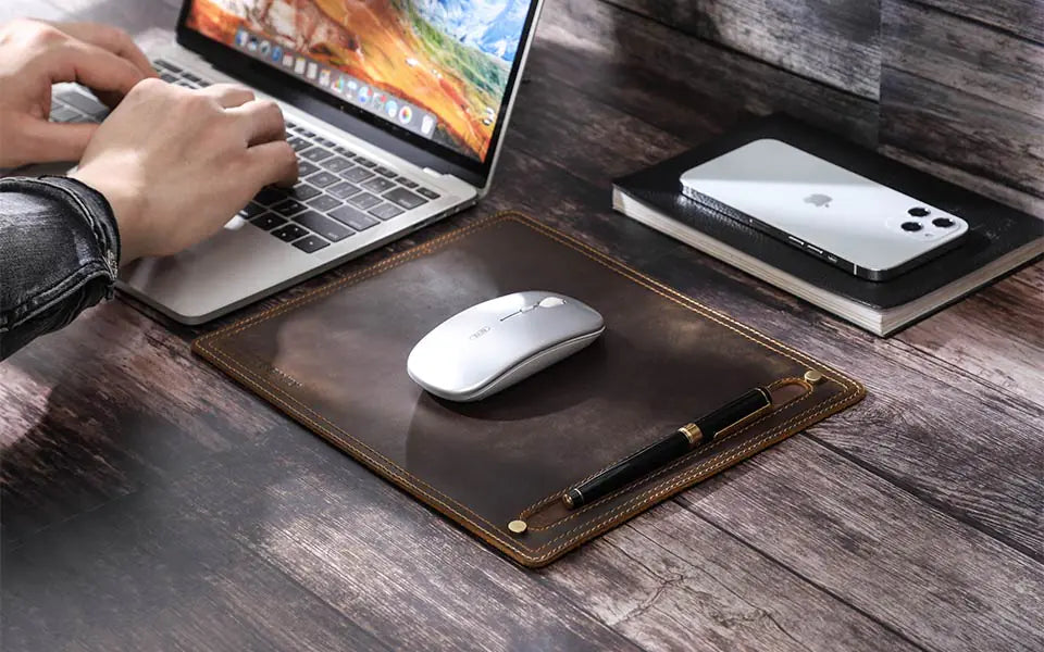 Genuine Leather Mouse Pad WEM Support (www.WEM.support)