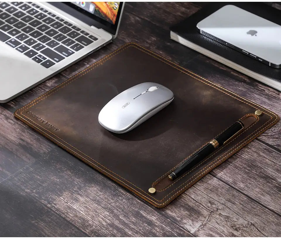 Genuine Leather Mouse Pad WEM Support (www.WEM.support)
