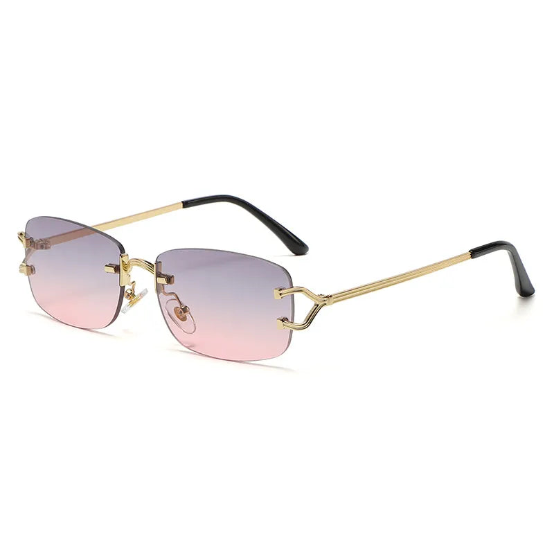 New Rimless Diamond Cut Sunglasses WEM Support (www.WEM.support)