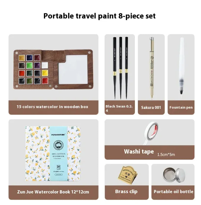 Mini Watercolor Painting Set WEM Support (www.WEM.support)