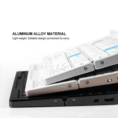 Foldable Bluetooth Keyboard Rechargeable Keyboard WEM Support (www.WEM.support)