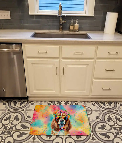 Cavalier Spaniel Hippie Dawg Memory Foam Kitchen Mat WEM Support (www.WEM.support)