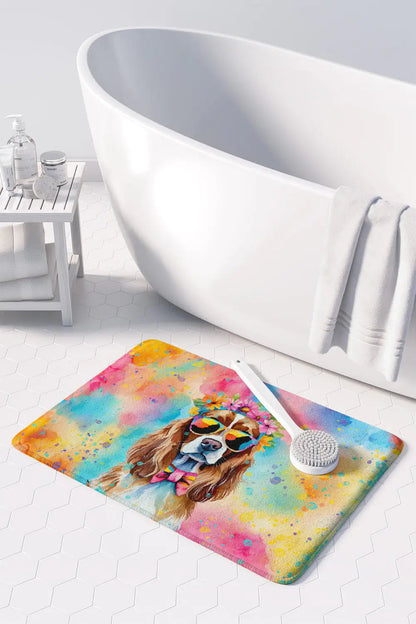 Cavalier Spaniel Hippie Dawg Memory Foam Kitchen Mat WEM Support (www.WEM.support)