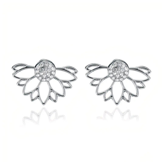 Crystal Earrings -Silver WEM Support (www.WEM.support)
