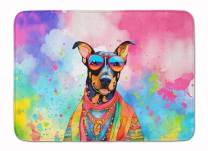 Doberman Pinscher Hippie Dawg Memory Foam Kitchen Mat WEM Support (www.WEM.support)