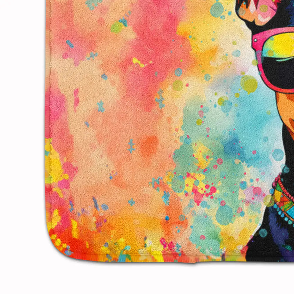 Doberman Pinscher Hippie Dawg Memory Foam Kitchen Mat WEM Support (www.WEM.support)