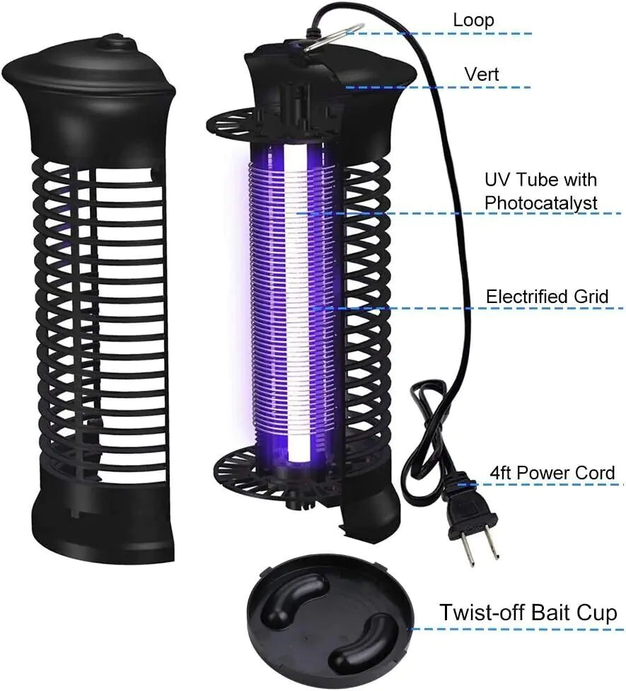 Electric Fly Gnat Killer Lamp Pests Fly Insect Trap Mosquito Bug Zapper 4,000V WEM Support (www.WEM.support)