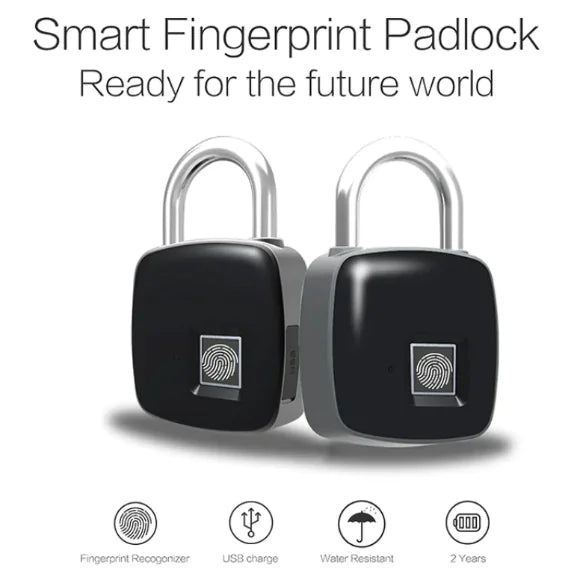 Electronic Fingerprint Smart Padlock WEM Support (www.WEM.support)