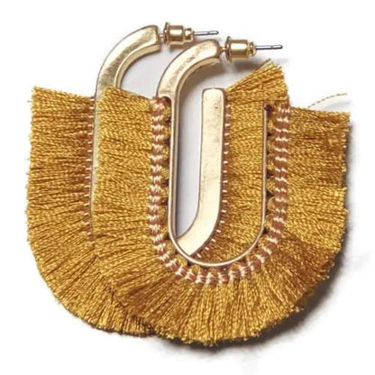 Fan Earrings -Amber WEM Support (www.WEM.support)