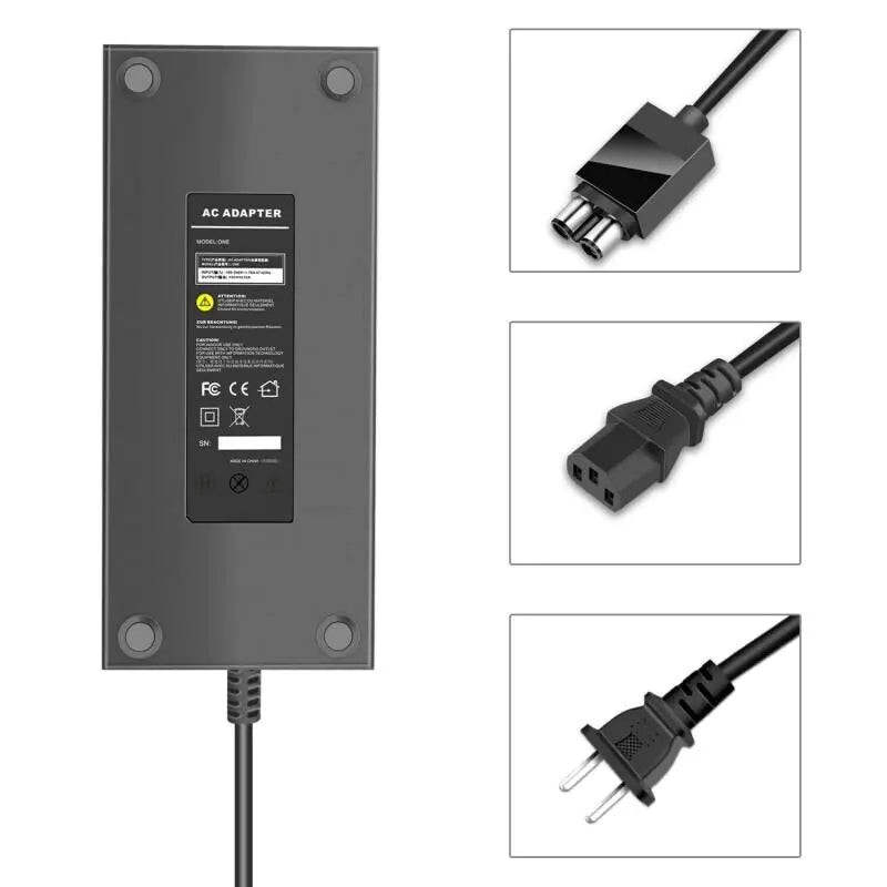 For Microsoft XBOX ONE Console AC Adapter Brick Charger Power Supply Cord Cable WEM Support (www.WEM.support)