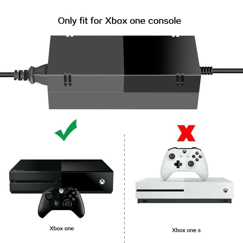 For Microsoft XBOX ONE Console AC Adapter Brick Charger Power Supply Cord Cable WEM Support (www.WEM.support)