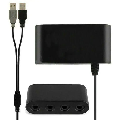 GameCube Controller Adapter 4 Port For Nintendo Switch Wii U & PC USB NEW TURBO WEM Support (www.WEM.support)