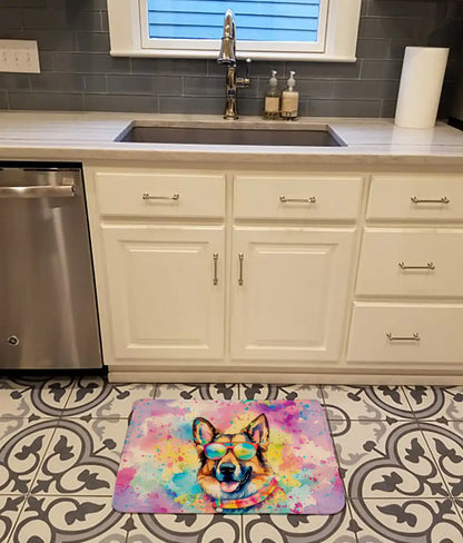 German Shepherd Hippie Dawg Memory Foam Kitchen Mat WEM Support (www.WEM.support)