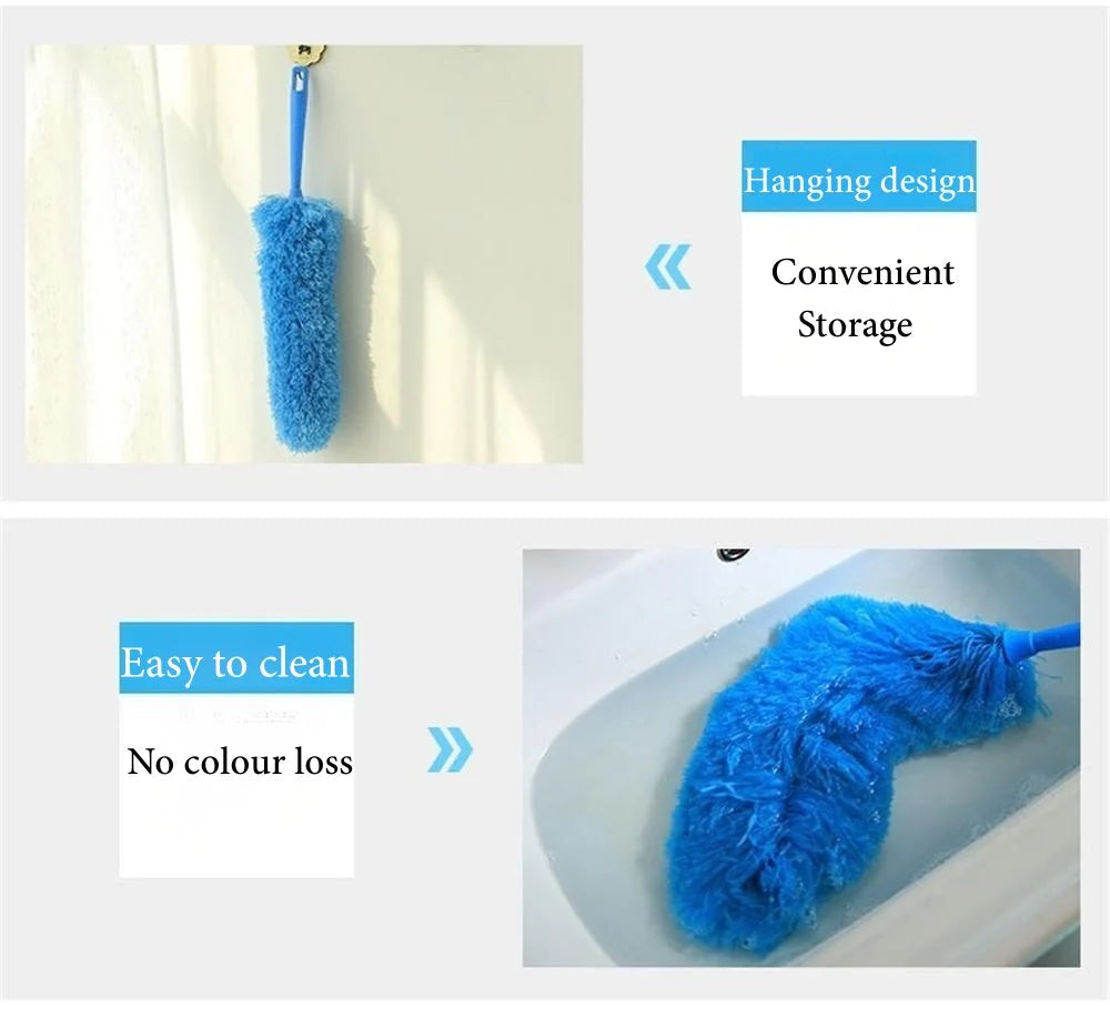 Microfiber Duster Cleaning Brush Dust Cleaner Bendable Handle Soft Ceiling Fan WEM Support (www.WEM.support)