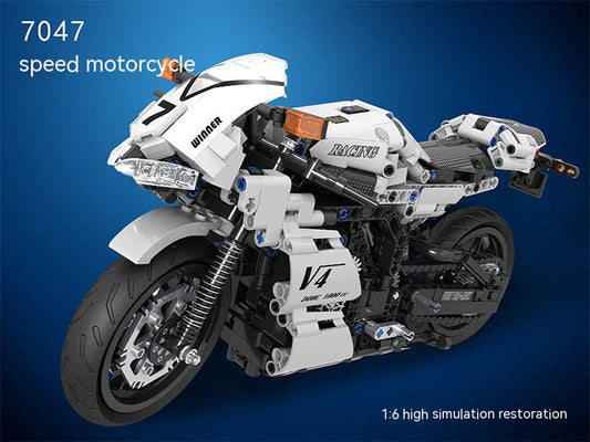 Motorcycle Building Block Model Toy WEM Support (www.WEM.support)