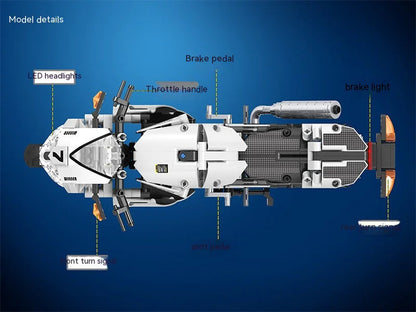 Motorcycle Building Block Model Toy WEM Support (www.WEM.support)