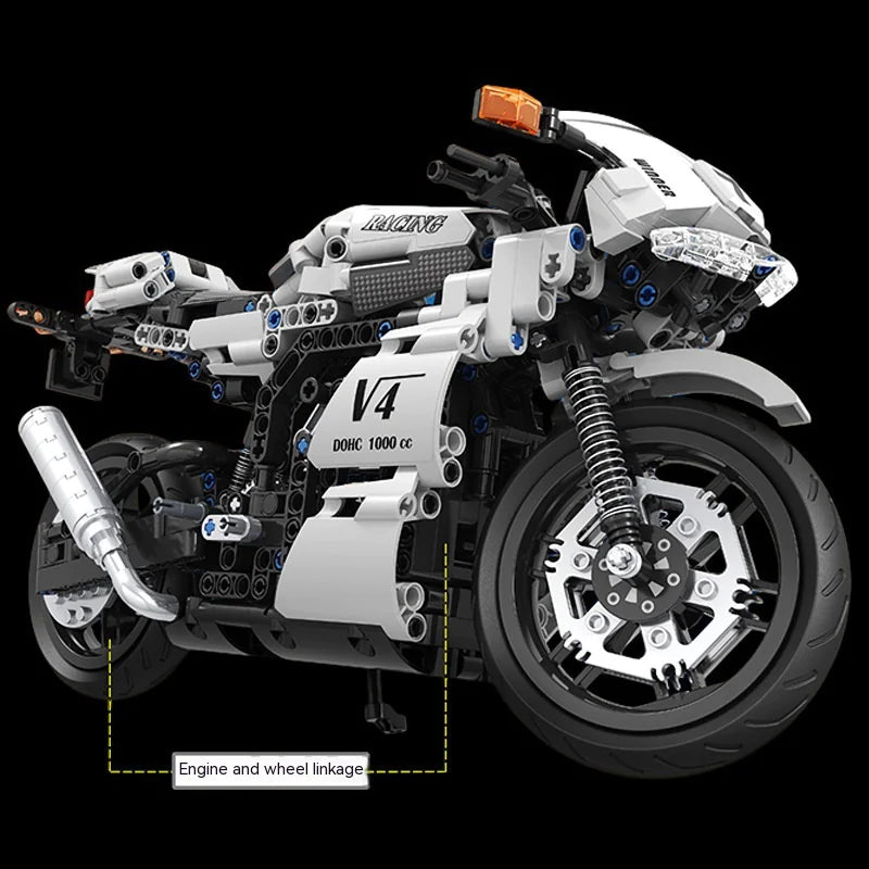 Motorcycle Building Block Model Toy WEM Support (www.WEM.support)
