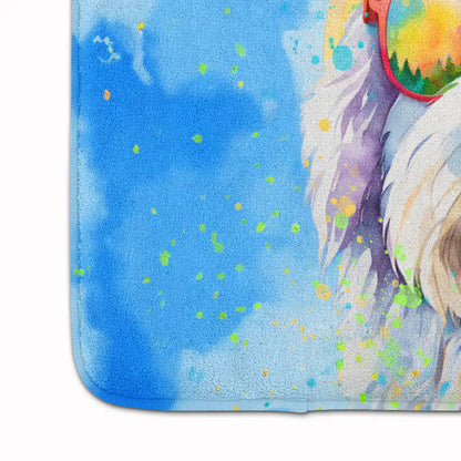 Old English Sheepdog Hippie Dawg Memory Foam Kitchen Mat WEM Support (www.WEM.support)