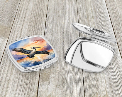 Pelican Fyling at Sunrise Compact Mirror WEM Support (www.WEM.support)