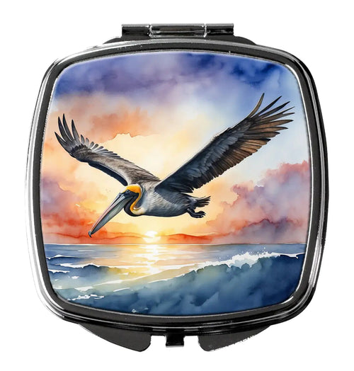 Pelican Fyling at Sunrise Compact Mirror WEM Support (www.WEM.support)