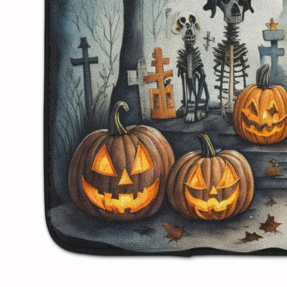 Pet Cemetery Spooky Halloween Memory Foam Kitchen Mat WEM Support (www.WEM.support)