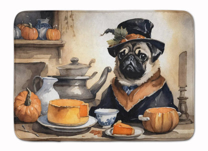 Pug Fall Kitchen Pumpkins Memory Foam Kitchen Mat WEM Support (www.WEM.support)
