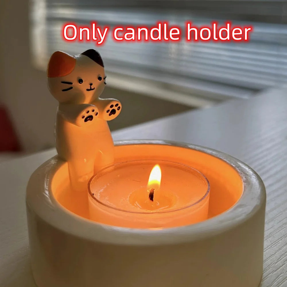 Cute Cat Candle Holder WEM Support (www.WEM.support)