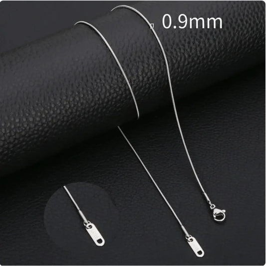 Minimalist Men's Stainless Steel Snake Chain Necklace WEM Support (www.WEM.support)