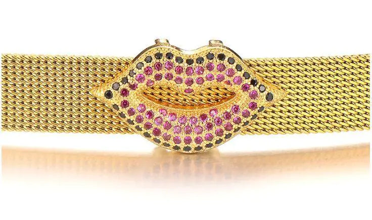 Colored Stones Lips Charm WEM Support (www.WEM.support)