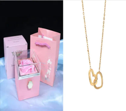 Personalized Double Heart Name Necklace – Customizable Two-Name Necklace for Women WEM Support (www.WEM.support)