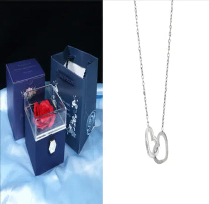 Personalized Double Heart Name Necklace – Customizable Two-Name Necklace for Women WEM Support (www.WEM.support)