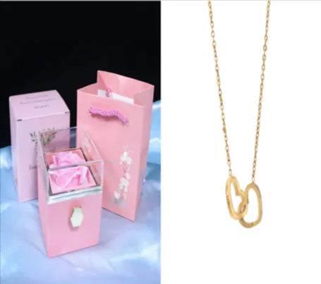 Personalized Double Heart Name Necklace – Customizable Two-Name Necklace for Women WEM Support (www.WEM.support)