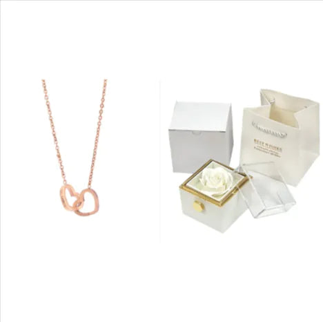 Personalized Double Heart Name Necklace – Customizable Two-Name Necklace for Women WEM Support (www.WEM.support)