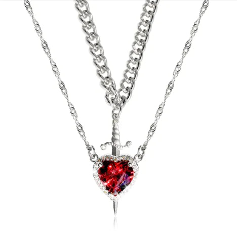 Red Crystal Love Dagger Pendant – Stylish New Design WEM Support (www.WEM.support)