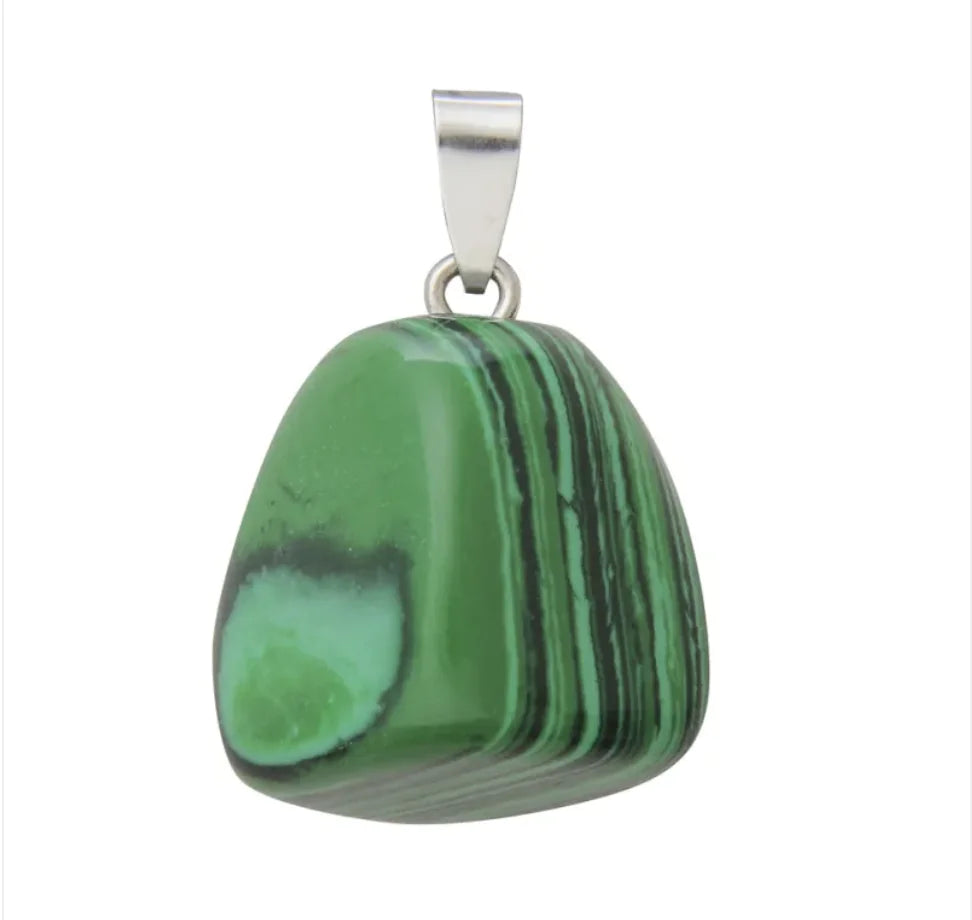 Natural Crystal Stone Pendant Necklace WEM Support (www.WEM.support)